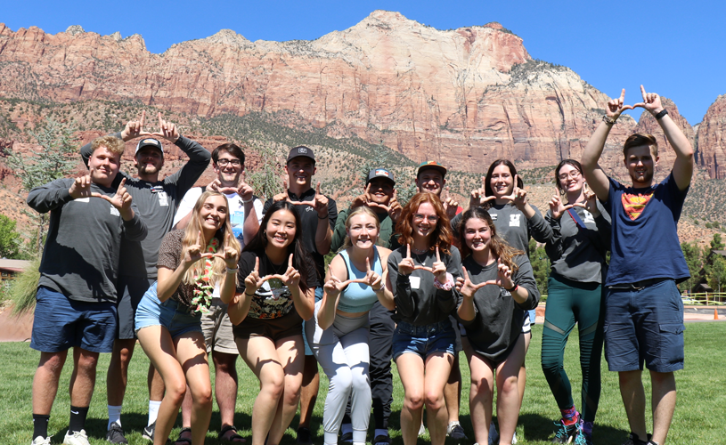 Business Scholars develop leadership skills during a visit to Zion National Park