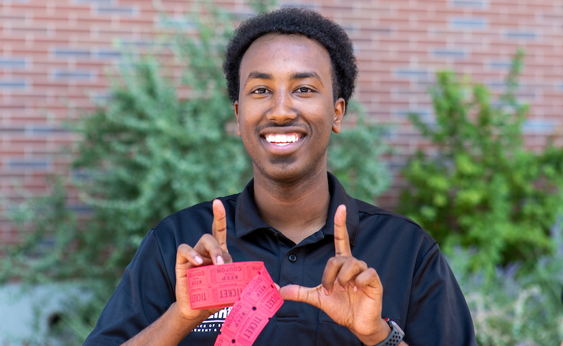 Abukar Hassan, recipient of the inaugural Obama-Chesky Scholarship for Public Service