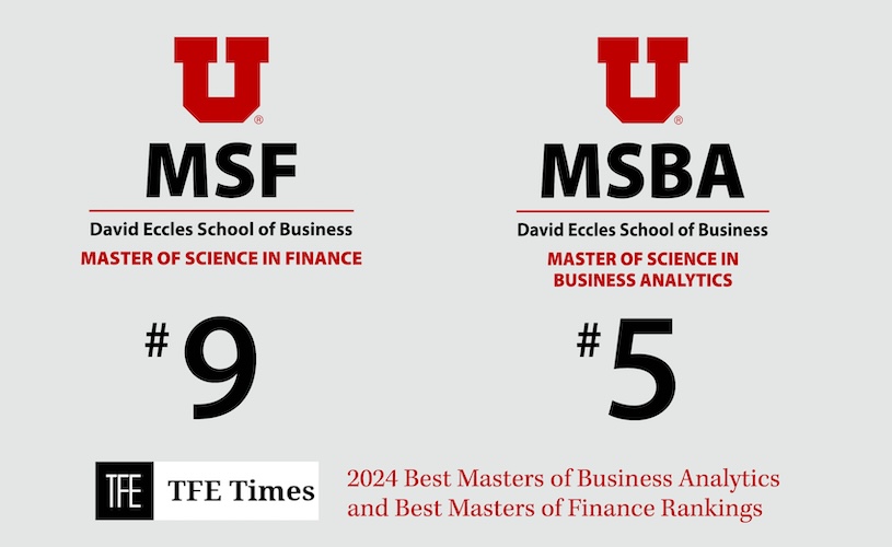 Master of Science in Finance and Master of Science in Business Analytics Programs Achieve Impressive Rankings