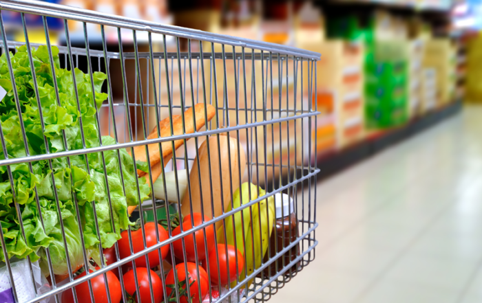 A grocery cart representing SNAP research