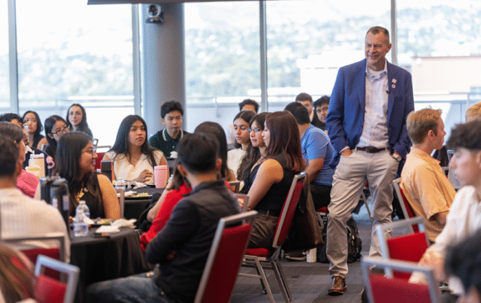Dean Dirks with students in the Opportunity Scholars Program