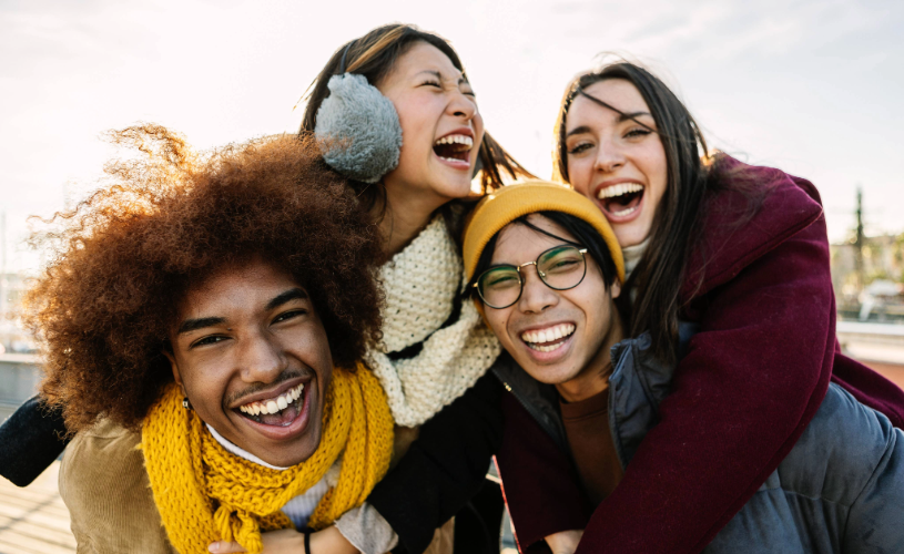 Group of students smiling