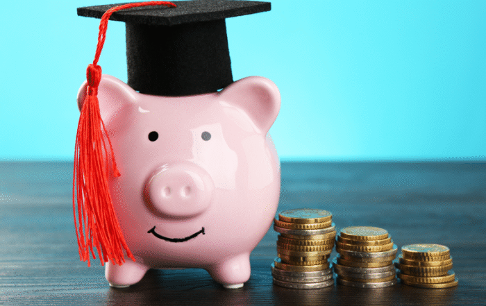 Financial Aid at Eccles - Photo of piggy bank with coins
