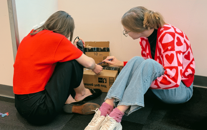 Students at Crafted with Love event