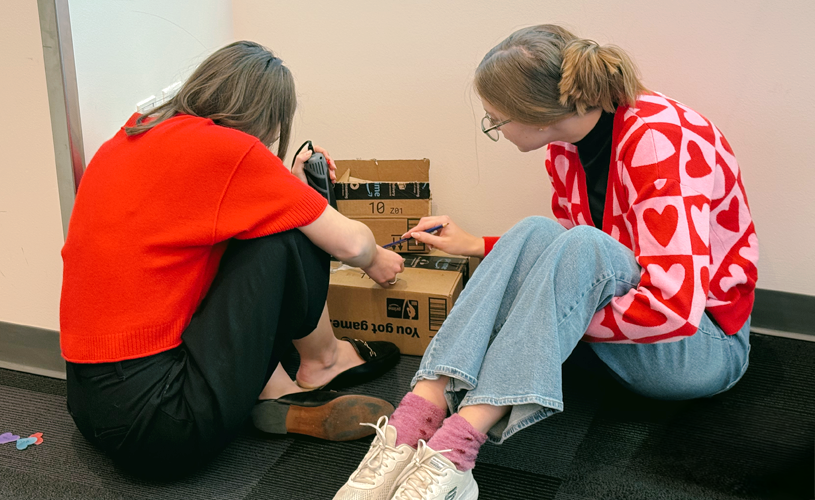 Students at Crafted with Love event