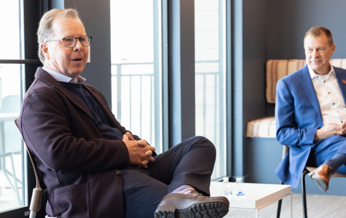 Clark Ivory presents to students in the Rising Business Leaders program.